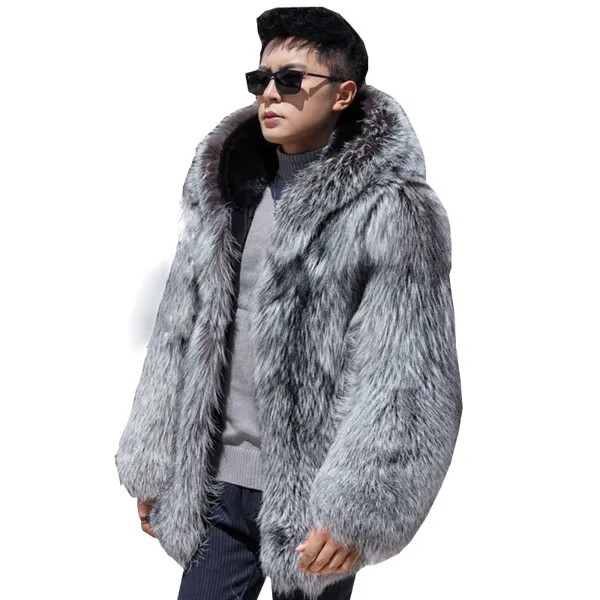 Женская новая модная зимняя одежда, мужская норковая меховая кожа и мех в одном пальто из искусственного меха, IMarten, верхняя одежда