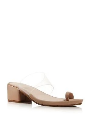 KENNETH COLE Женские бежевые прозрачные босоножки на блочном каблуке Lizzie Slip On Heel 9