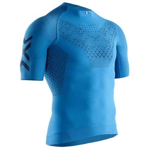 Термобелье футболка X-bionic Twyce 4.0 Run Shirt SH SL Men, влагоотводящий материал, размер M, голубой