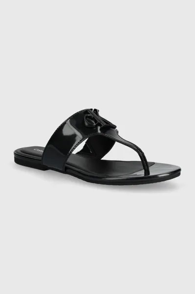 Шлепанцы Flat Sandal Slide Toepost Mg Met Calvin Klein Jeans, черный