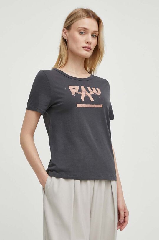 Хлопковая футболка G-Star Raw, серый