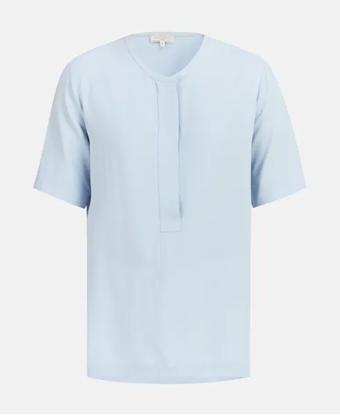 Шелковая блузка-рубашка Antonelli Firenze, светло-синий
