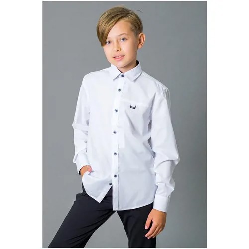 Школьная рубашка Deloras, размер 158, белый