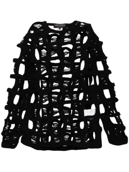 Comme des Garçons Homme Plus толстовка с вырезами, черный