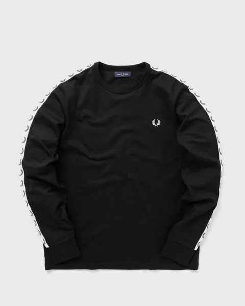 Футболка Fred Perry Taped Long Sleeve T-Shirt, черный