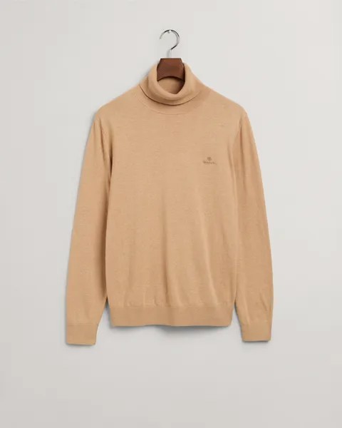 Пуловер Gant Rollkragen Baumwoll Kashmirmix, цвет Khaki melange