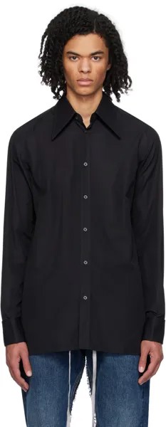 Черная рубашка с четырьмя стежками Maison Margiela
