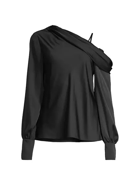 Топ на одно плечо Vintage Glam Donna Karan New York, черный