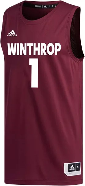 Мужская баскетбольная майка Adidas Winthrop Eagles #1 Garnet Replica Swing