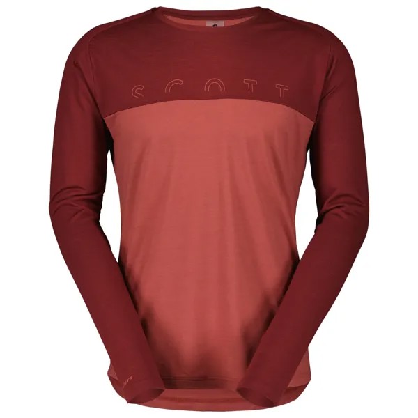 Рубашка из мериноса Scott Defined Merino L/S, цвет Wood Red/Dusk Red