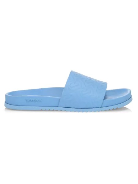 Шлепанцы с логотипом Melroy Burberry, цвет Vivid Cobalt