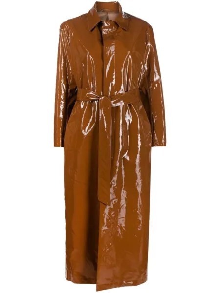 Filippa K глянцевый тренч, коричневый