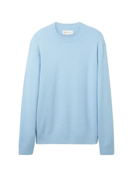 Пуловер TOM TAILOR Denim STRUCTURED BASIC, синий