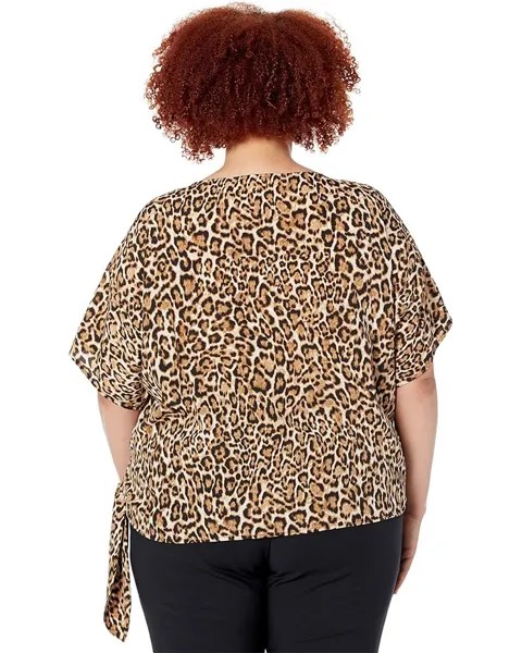 Топ Michael Kors Plus Size Wildcat Tie Top, цвет Husk