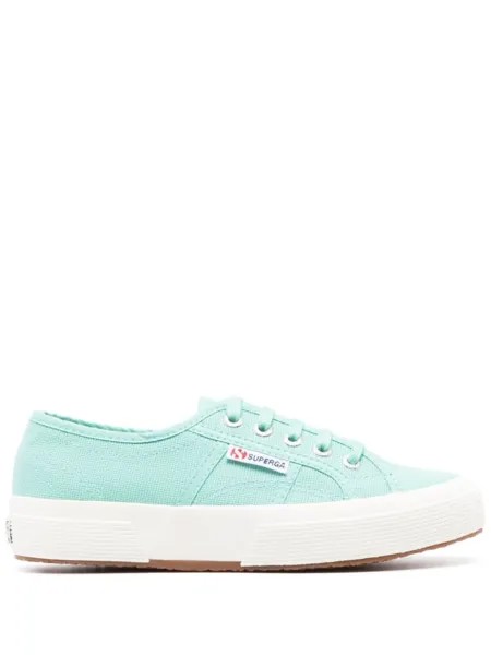 Superga кеды с нашивкой-логотипом, зеленый