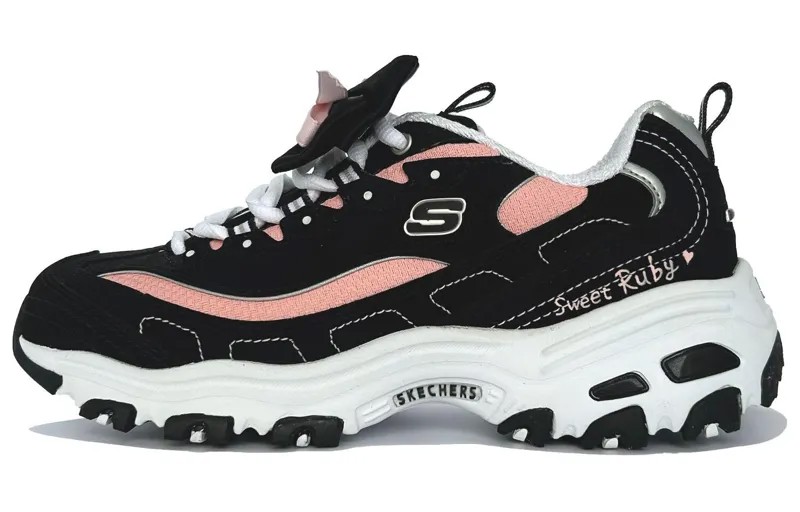 Кроссовки Skechers Chunky Sneakers Women's Low-top Black/Pink, черный/розовый