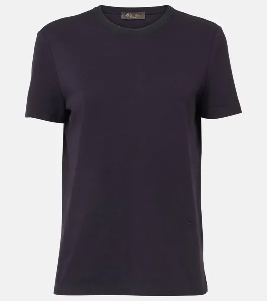 Футболка из хлопка Loro Piana, цвет blue navy
