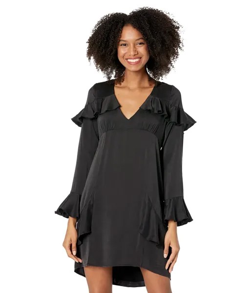 Платье Chaser, Long Sleeve V-Neck Ruffle Mini Dress