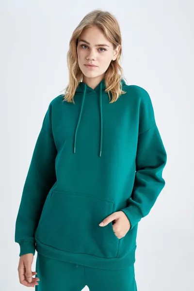 Толстовка DeFacto Kapuzen OVERSIZE FIT, зеленый