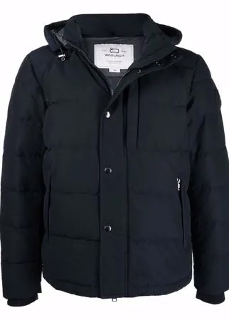 Woolrich пуховик на кнопках с капюшоном