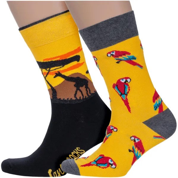 Комплект носков мужских Para Socks 2-FS оранжевый; черный 41-45