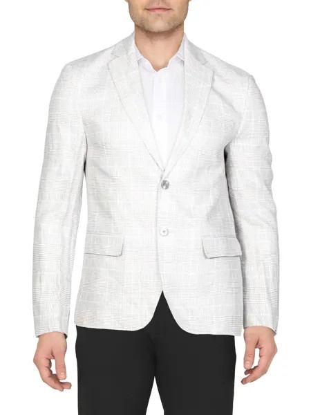 Мужская льняная спортивная куртка в клетку Lassiter Lauren Ralph Lauren, цвет Grey/Blue