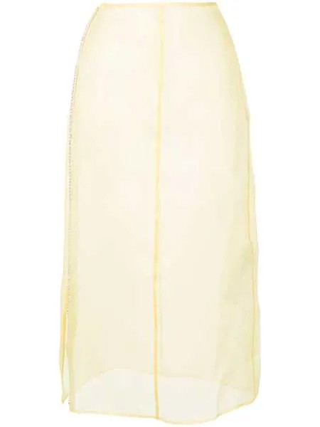 Jil Sander юбка с вышивкой бисером