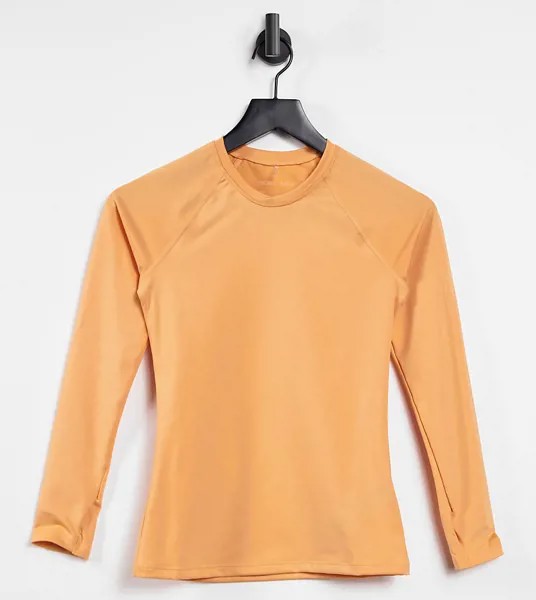 Фирменный лонгслив узкого кроя ASOS 4505 Petite-Оранжевый цвет