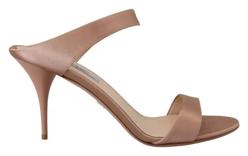 PRADA Shoes Кожаные сандалии розового золота на шпильке с открытым носком EU40/US9,5 980 долларов США