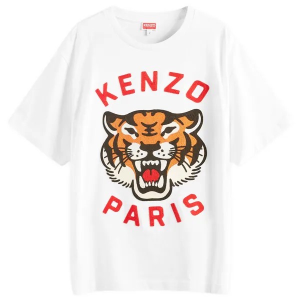 Футболка Kenzo Lucky Tiger Embroidered, белый