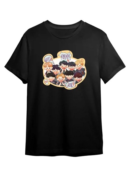 Футболка унисекс Каждому Своё Stray Kids/K-Pop/Корея MGSK13 черная 3XL