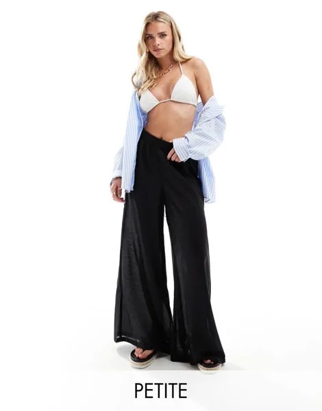 Черные пляжные брюки Vero Moda Petite Petite