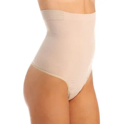 Женские стринги с высокой талией Body Wrap, телесного цвета, большой размер