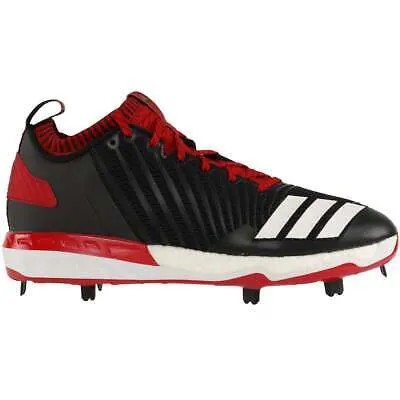 Adidas Boost Icon 3 Бейсбольные бутсы Мужские черные, красные кроссовки Спортивная обувь B391