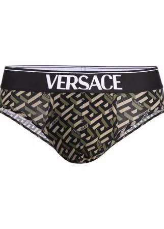 Versace трусы-брифы с узором Greca