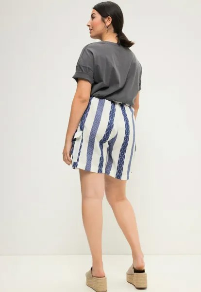 Шорты WIDE LEGS HIGHWAIST STREIFEN ELASTIKBUND Studio Untold, темно-синий