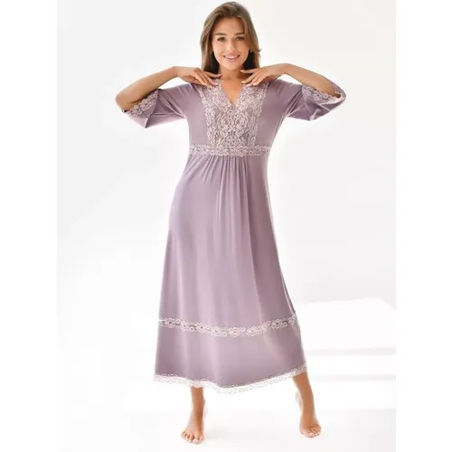 Сорочка  Текстильный Край, размер 44, фиолетовый