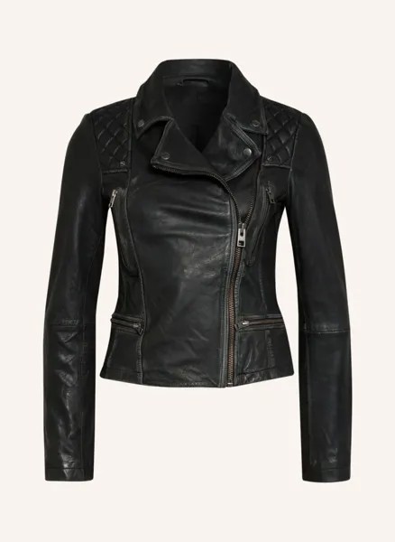 Кожаная куртка cargo biker Allsaints, черный