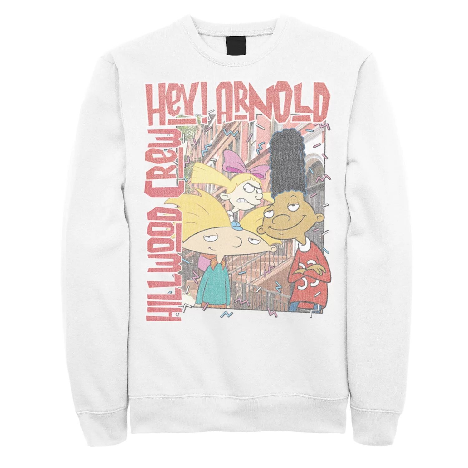 Мужской свитшот Nickeloden Hey Arnold с цветным плакатом Hillwood Licensed Character