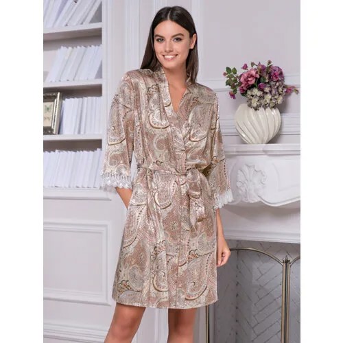 Халат MIA-AMORE, размер 2XL/3XL, бежевый