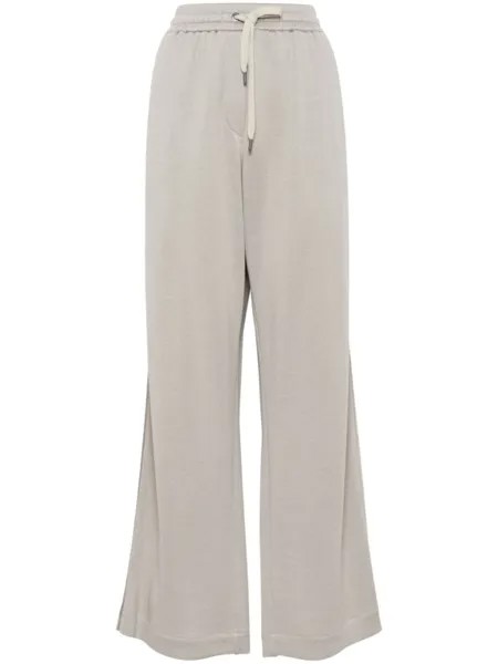 Brunello Cucinelli широкие спортивные брюки, нейтральный цвет