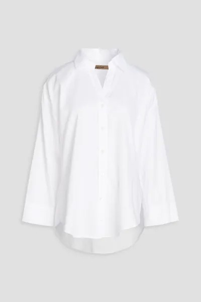 Рубашка из хлопка и поплина Enza Costa, белый
