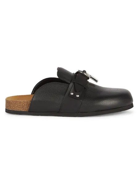 Кожаные шлепанцы CA в стиле панк JW Anderson, черный