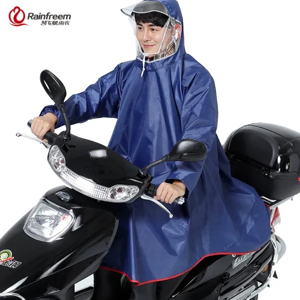 Непромокаемая электромобиль Rainfreem для мужчин и женщин, плащ от дождя для езды на велосипеде двойная прозрачная фотография, дождевик