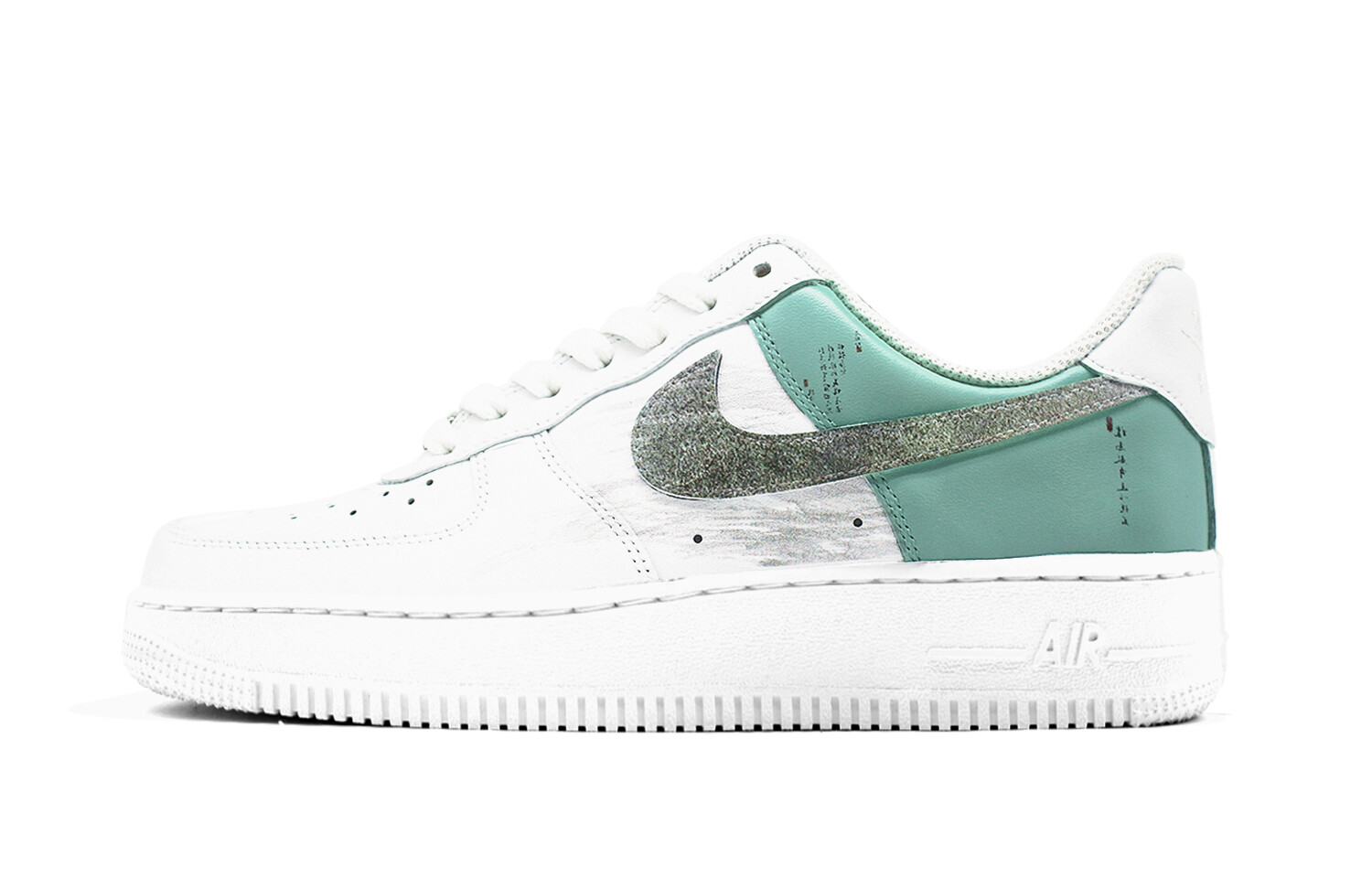 Кроссовки Nike Air Force 1 Skateboarding Shoes Women's Low-top White/green, зеленый
