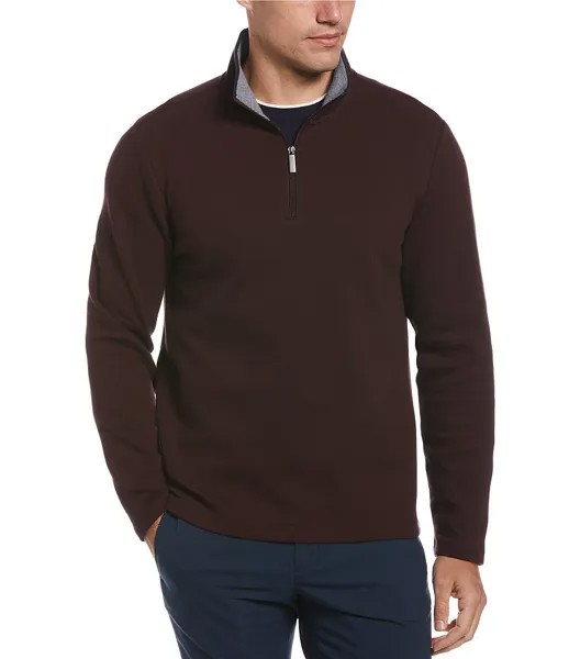 Пуловер Perry Ellis с молнией на четверть, красный