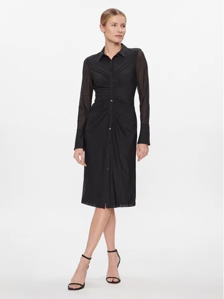 Платье на каждый день приталенного кроя Dkny, черный