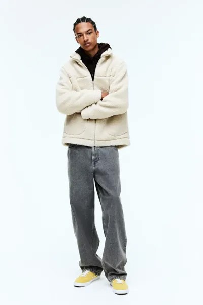Пуховик regular fit H&M, бежевый