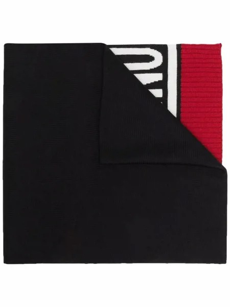 Moschino шарф со вставками и логотипом