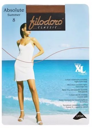 Колготки Filodoro Classic Absolute Summer XL 8 den, размер 5-XL, tea (коричневый)
